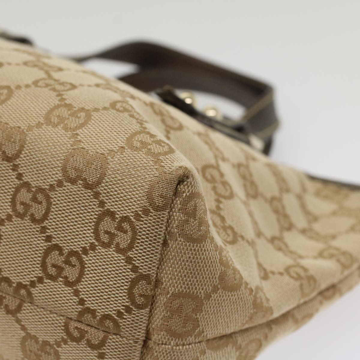 GUCCI GG Canvas Hand Bag Beige 139261 ki3531