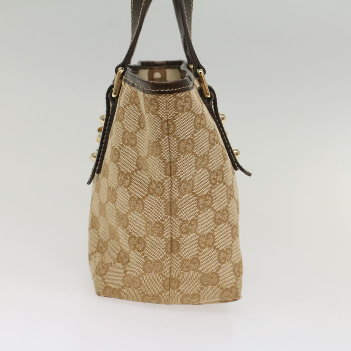GUCCI GG Canvas Hand Bag Beige 139261 ki3531