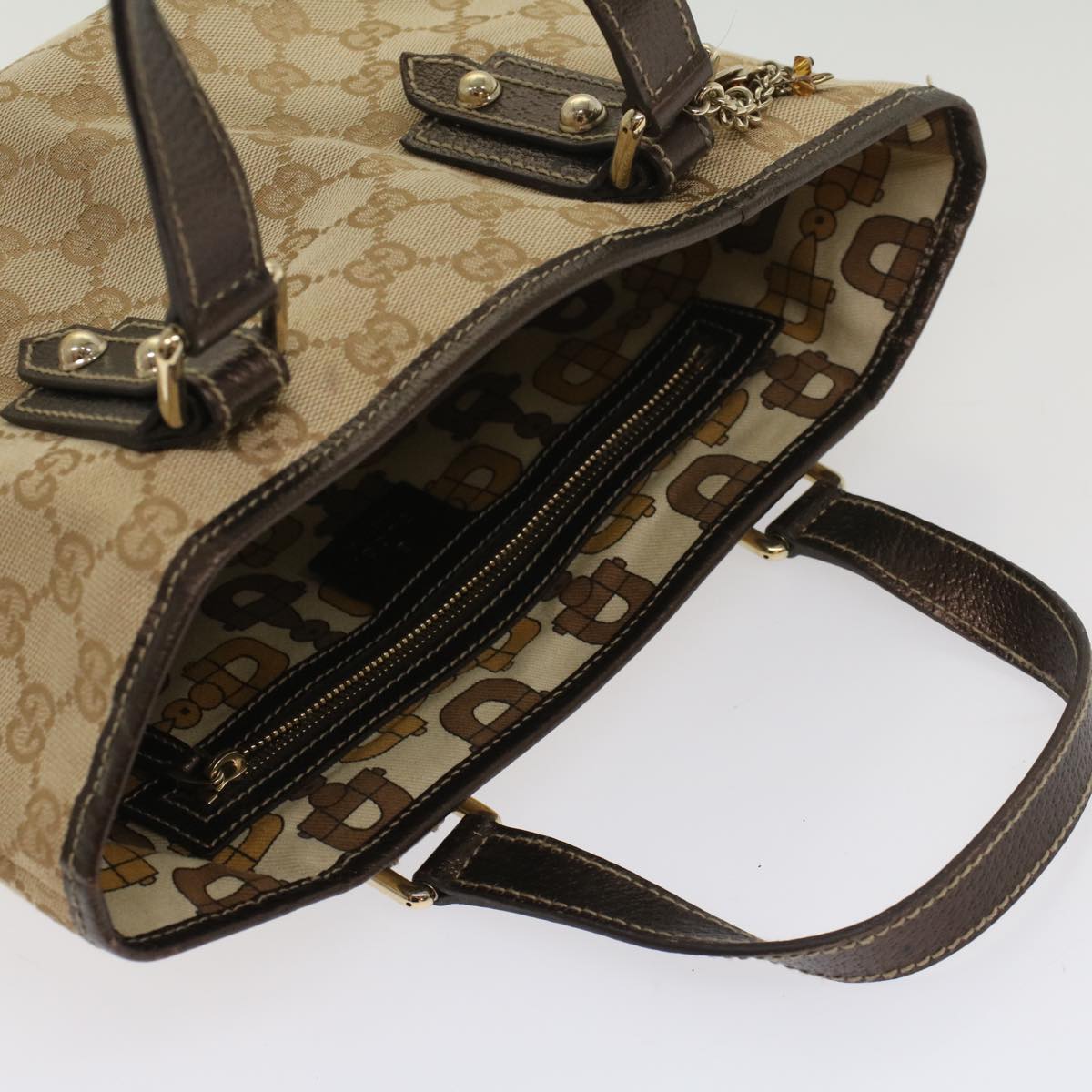 GUCCI GG Canvas Hand Bag Beige 139261 ki3531