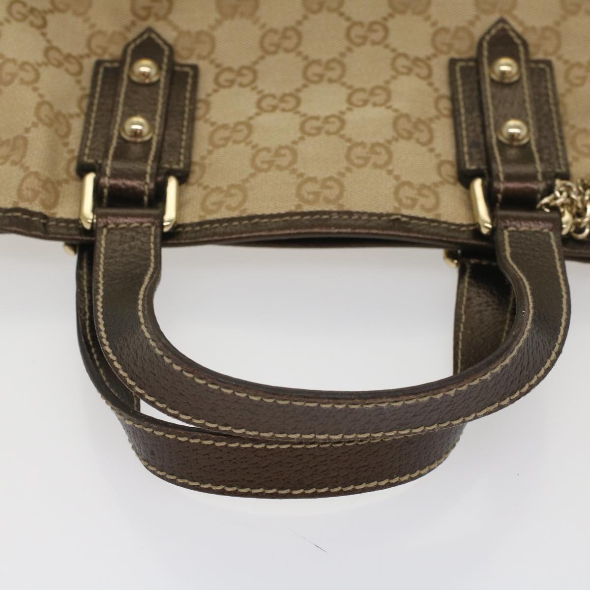 GUCCI GG Canvas Hand Bag Beige 139261 ki3531