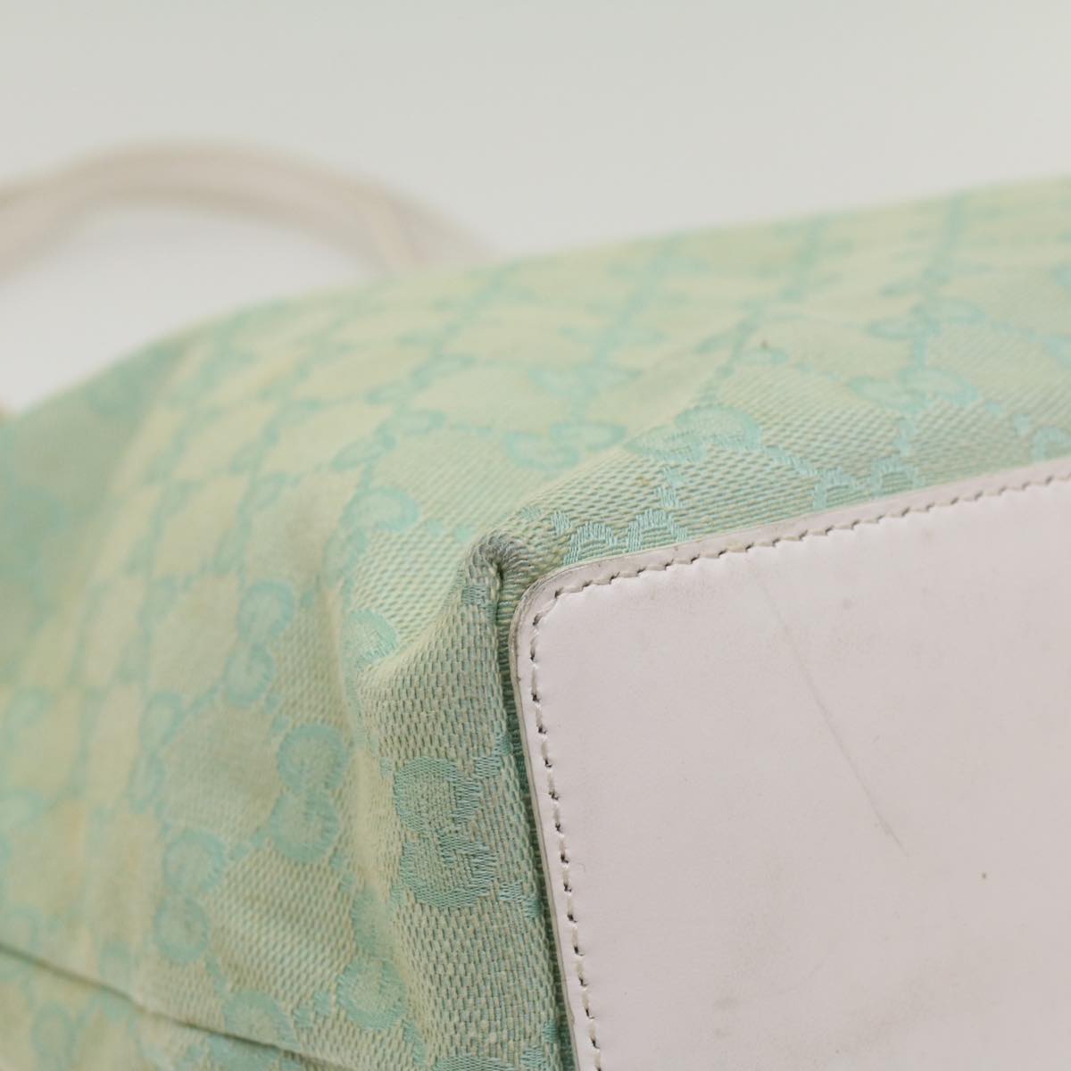 GUCCI GG Canvas Tote Bag Light Blue 002 1098 ki3541