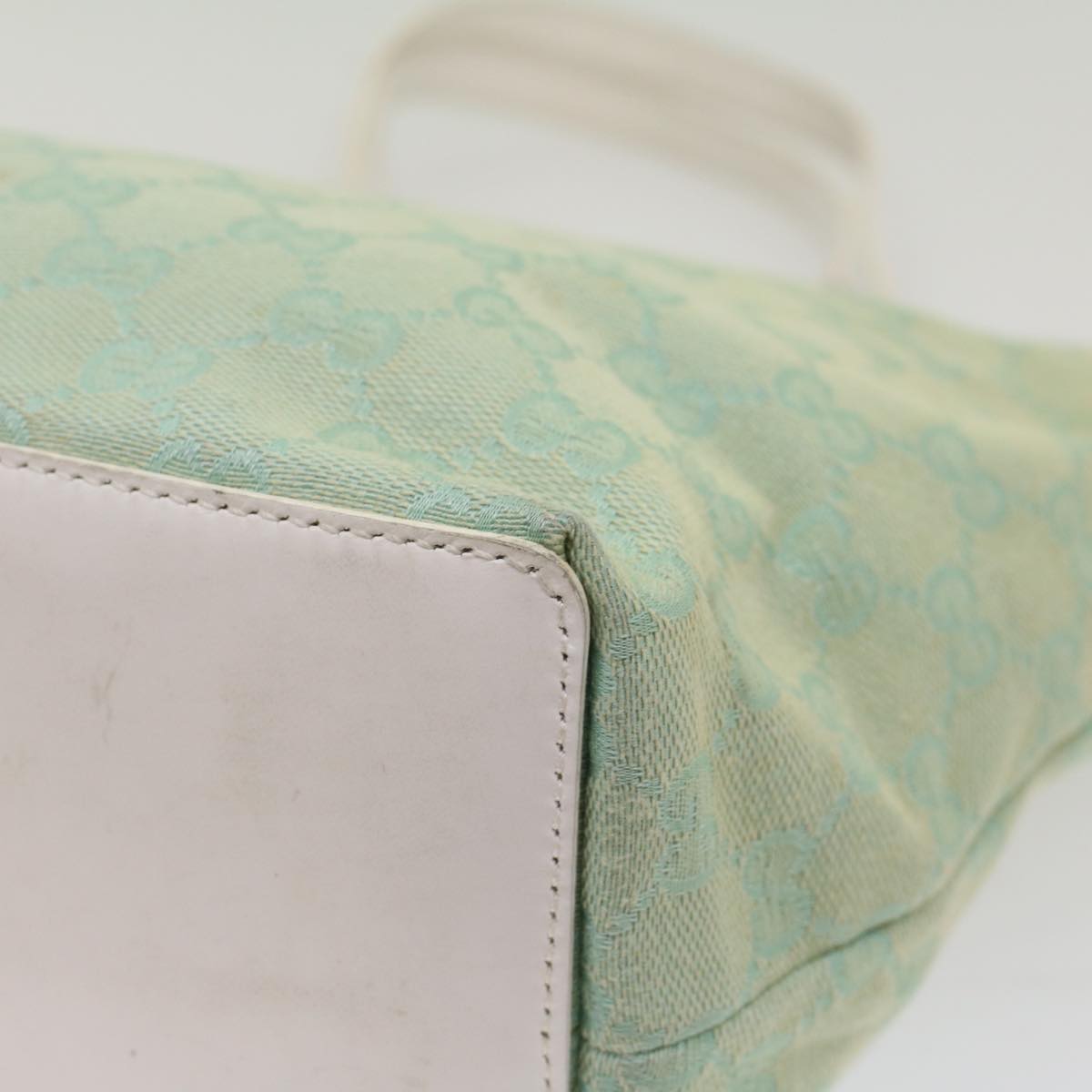 GUCCI GG Canvas Tote Bag Light Blue 002 1098 ki3541