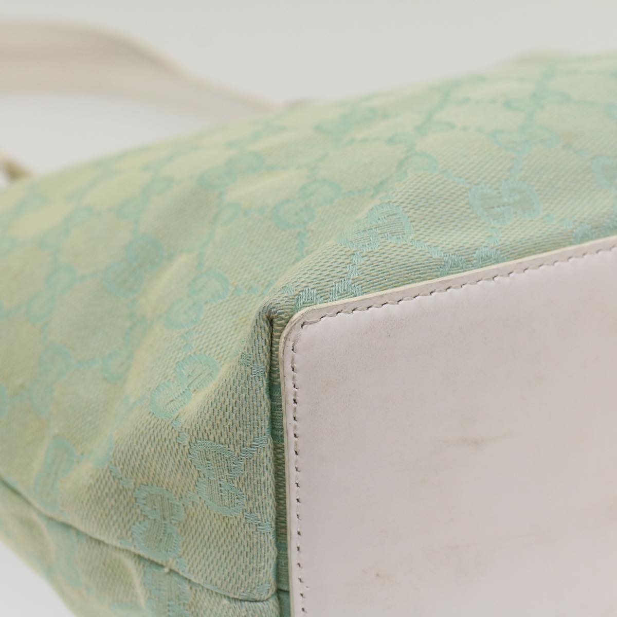 GUCCI GG Canvas Tote Bag Light Blue 002 1098 ki3541