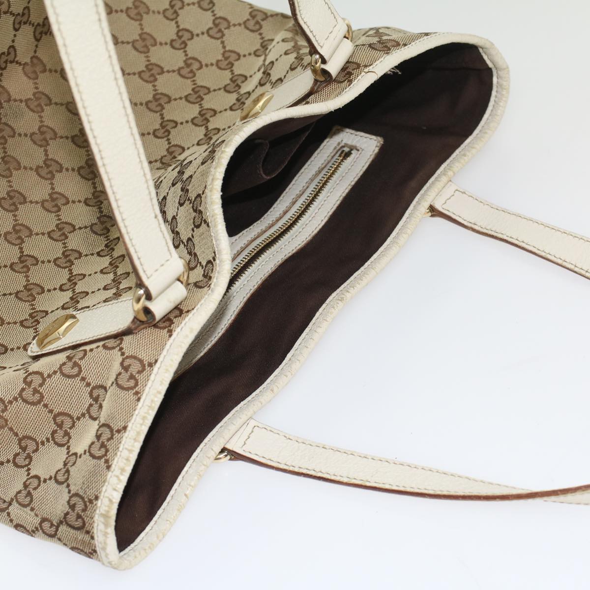 GUCCI GG Canvas Tote Bag Beige 153009 ki3544