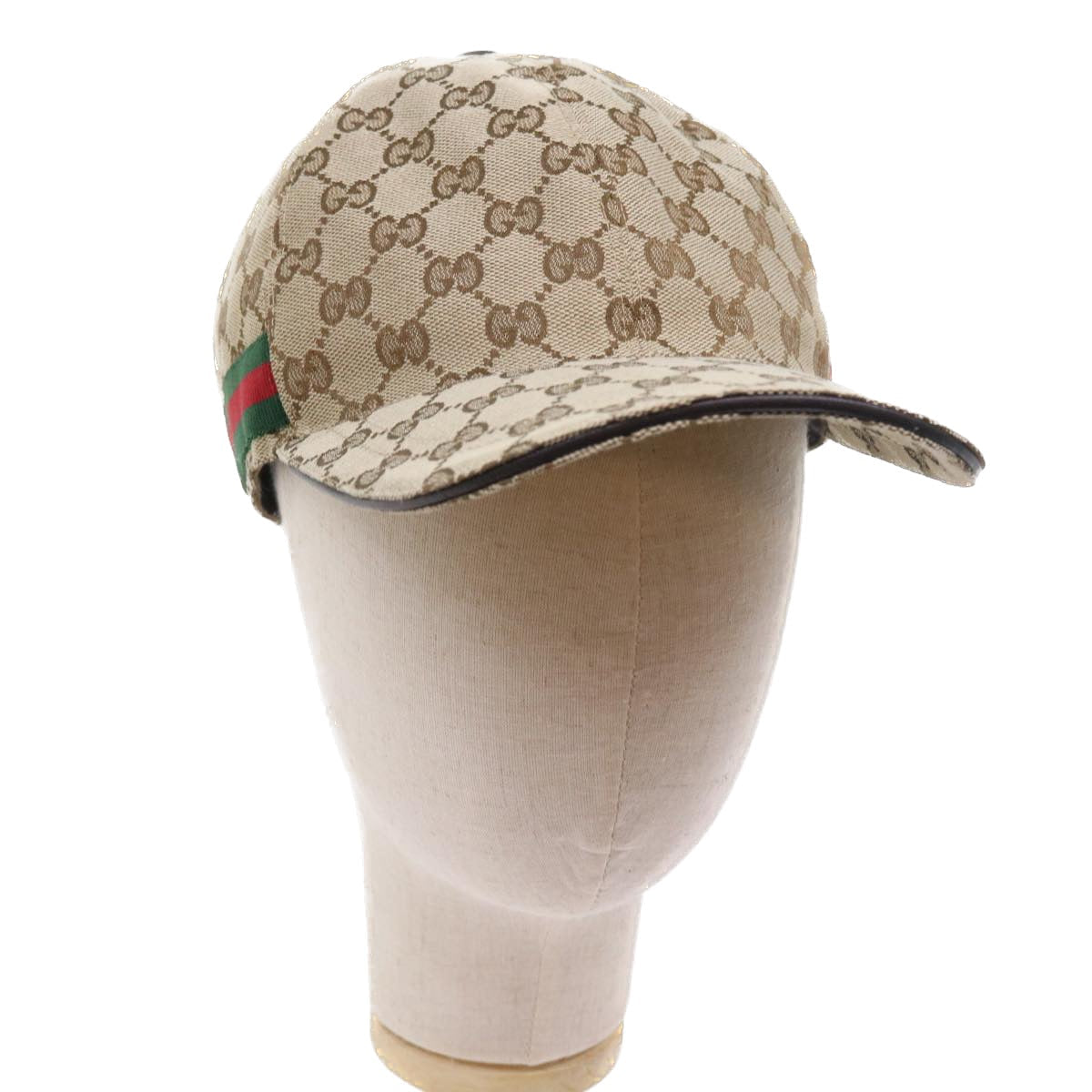 GUCCI GG Canvas Web Sherry Line Cap L Beige Red Green 200035 ki3545