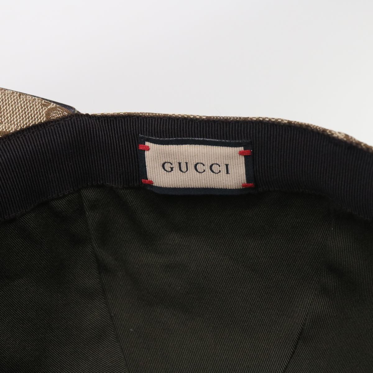 GUCCI GG Canvas Web Sherry Line Cap L Beige Red Green 200035 ki3545