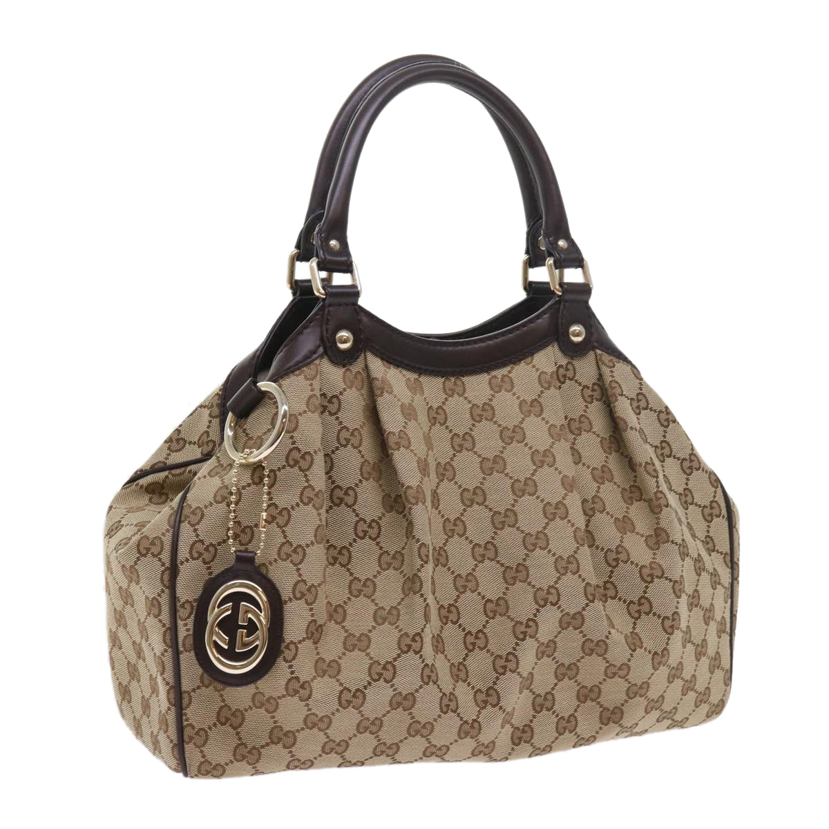 GUCCI GG Canvas Sukey Tote Bag Beige 211944 ki3548