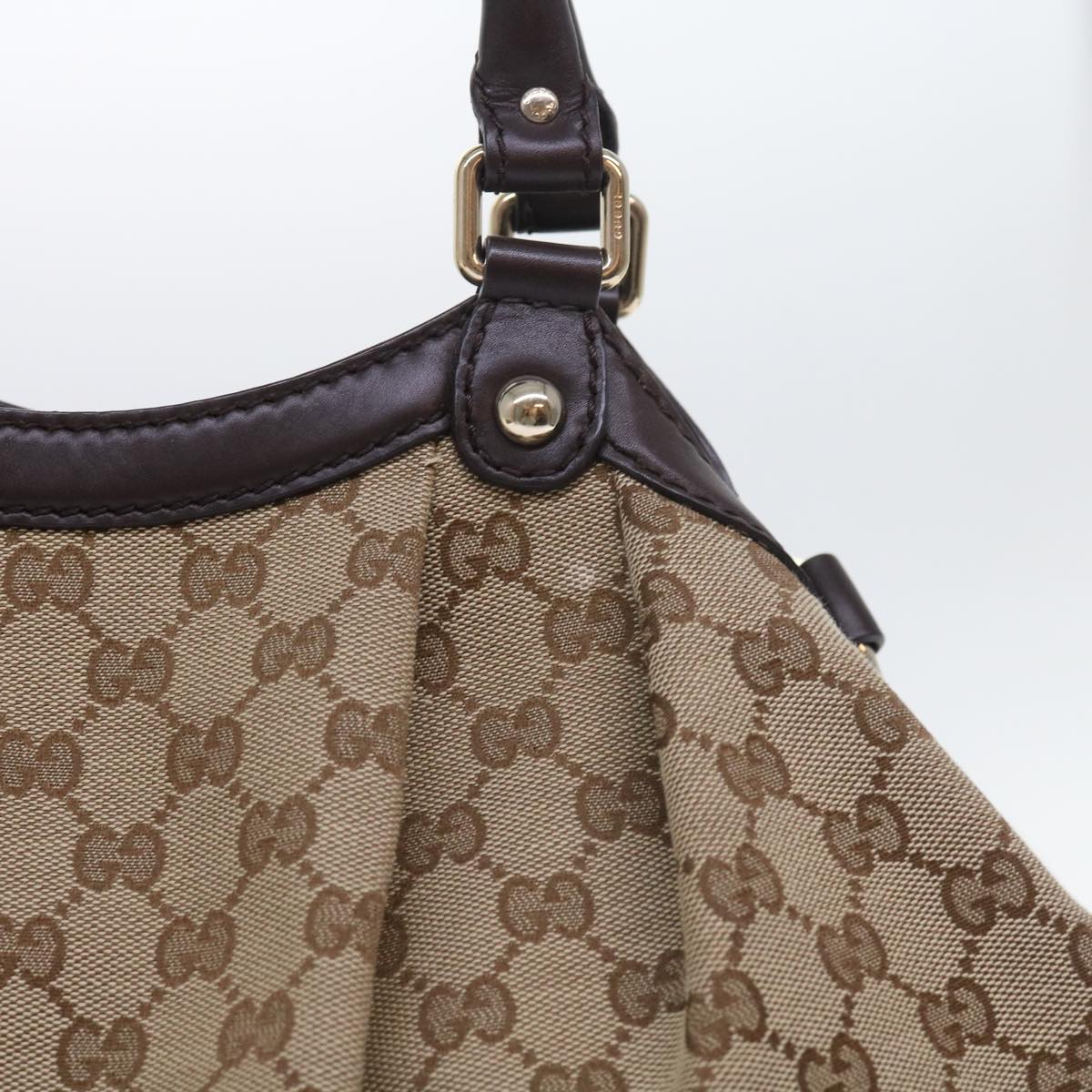 GUCCI GG Canvas Sukey Tote Bag Beige 211944 ki3548