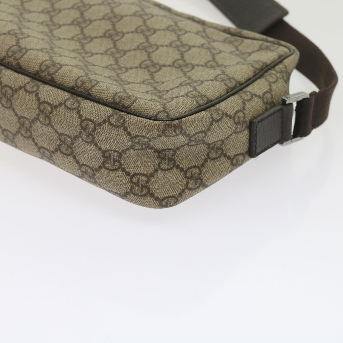 GUCCI GG Supreme Shoulder Bag PVC Leather Beige 282315 ki3901