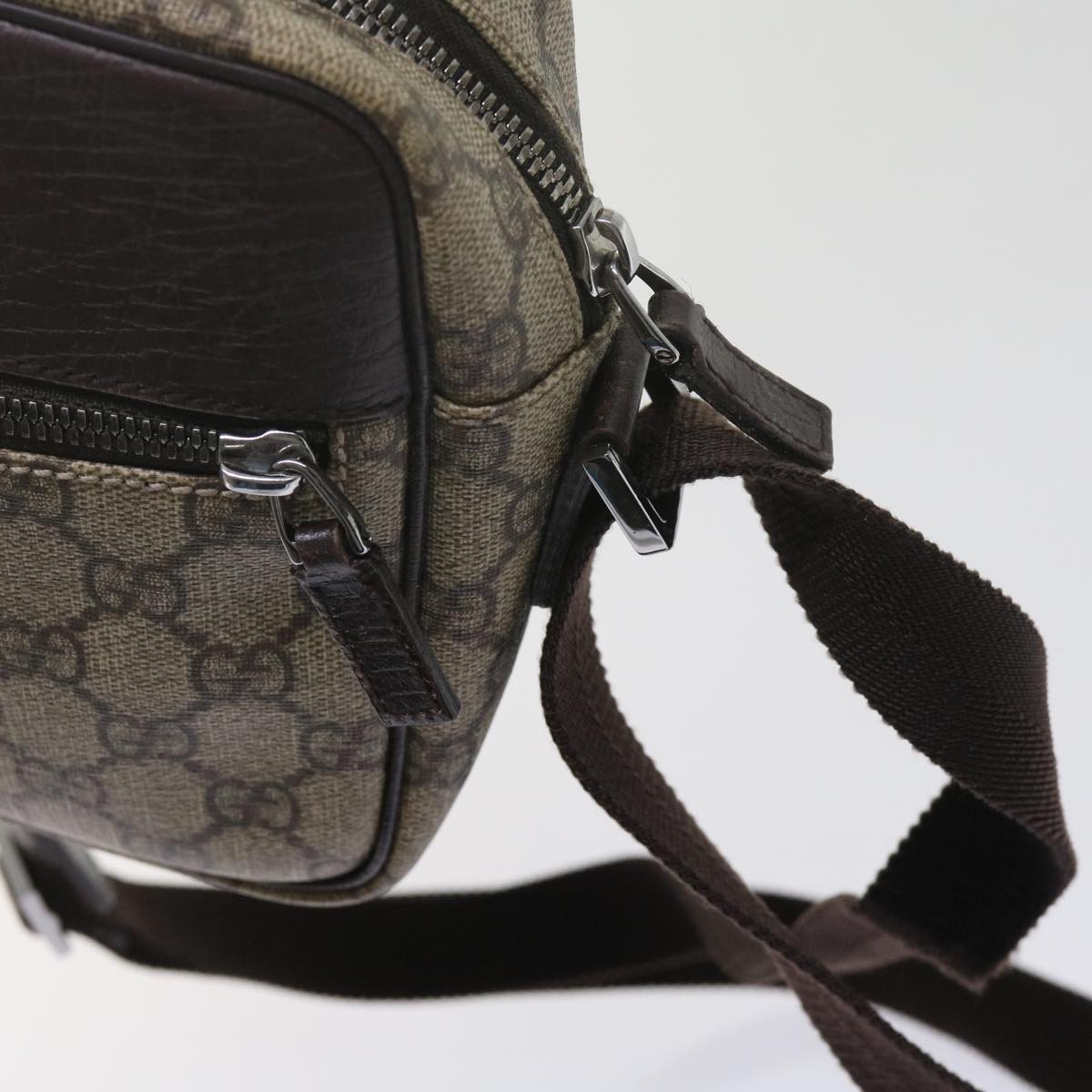 GUCCI GG Supreme Shoulder Bag PVC Leather Beige 282315 ki3901