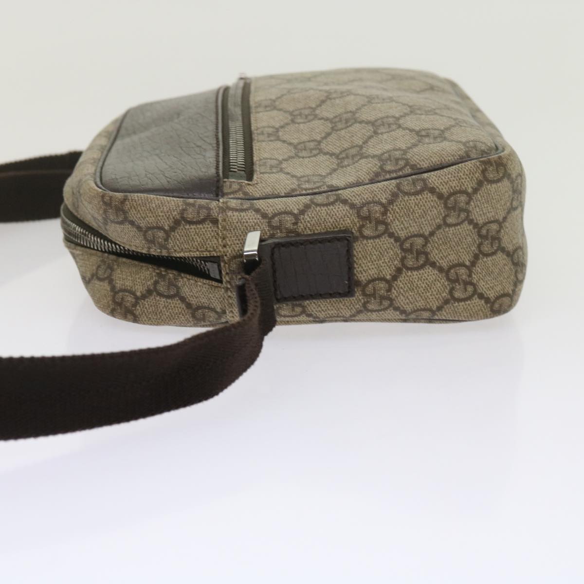GUCCI GG Supreme Shoulder Bag PVC Leather Beige 282315 ki3901