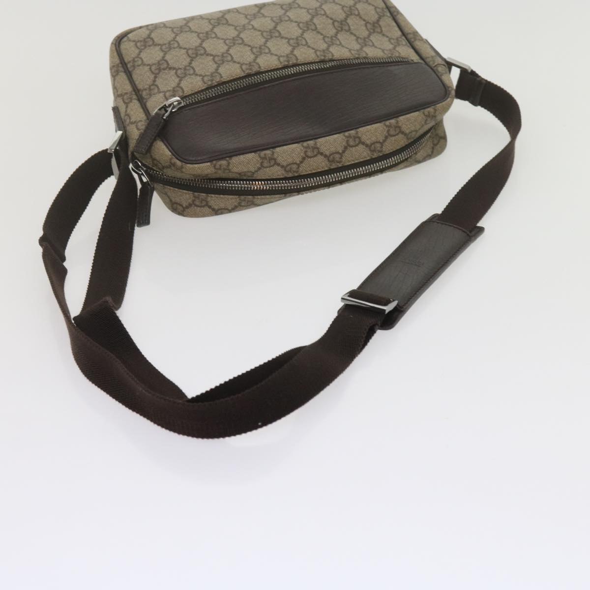 GUCCI GG Supreme Shoulder Bag PVC Leather Beige 282315 ki3901
