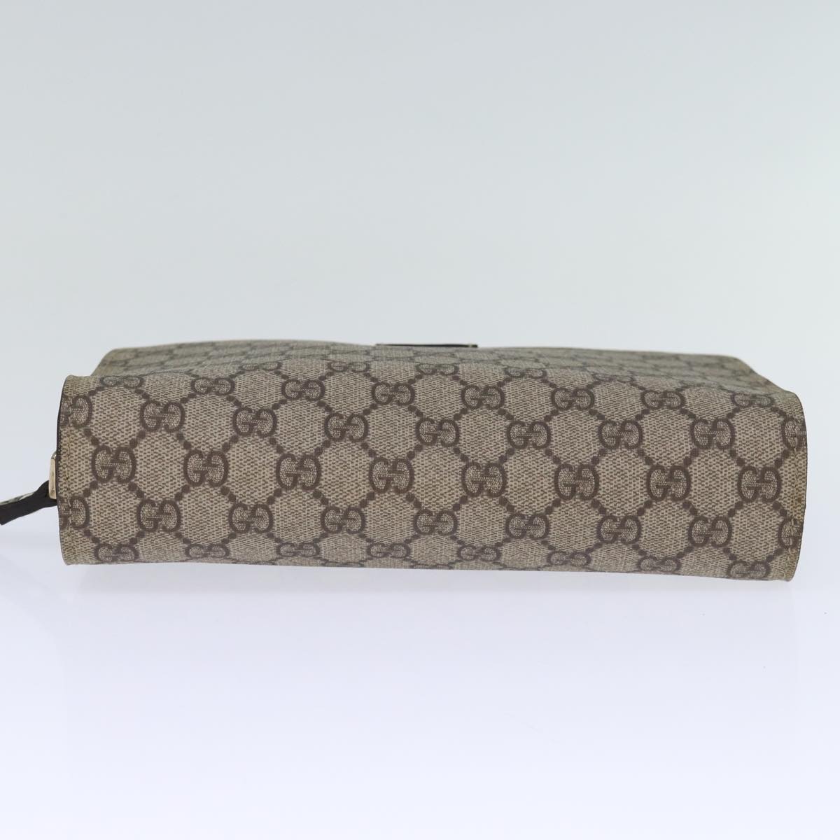 GUCCI GG Supreme Clutch Bag PVC Beige 201755 ki4303