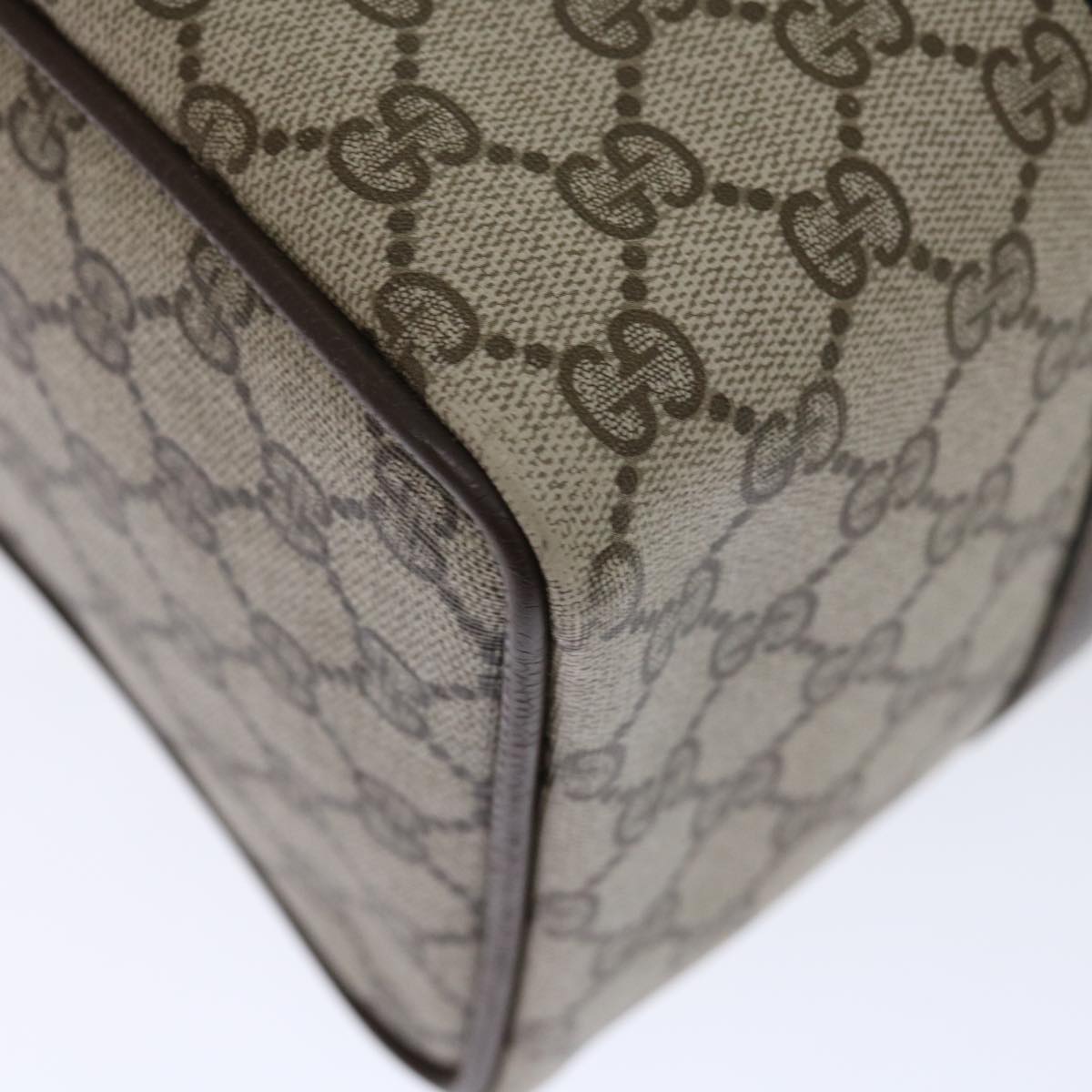 GUCCI GG Supreme Web Sherry Line Boston Bag PVC Beige Red 40 02 007 ki4347