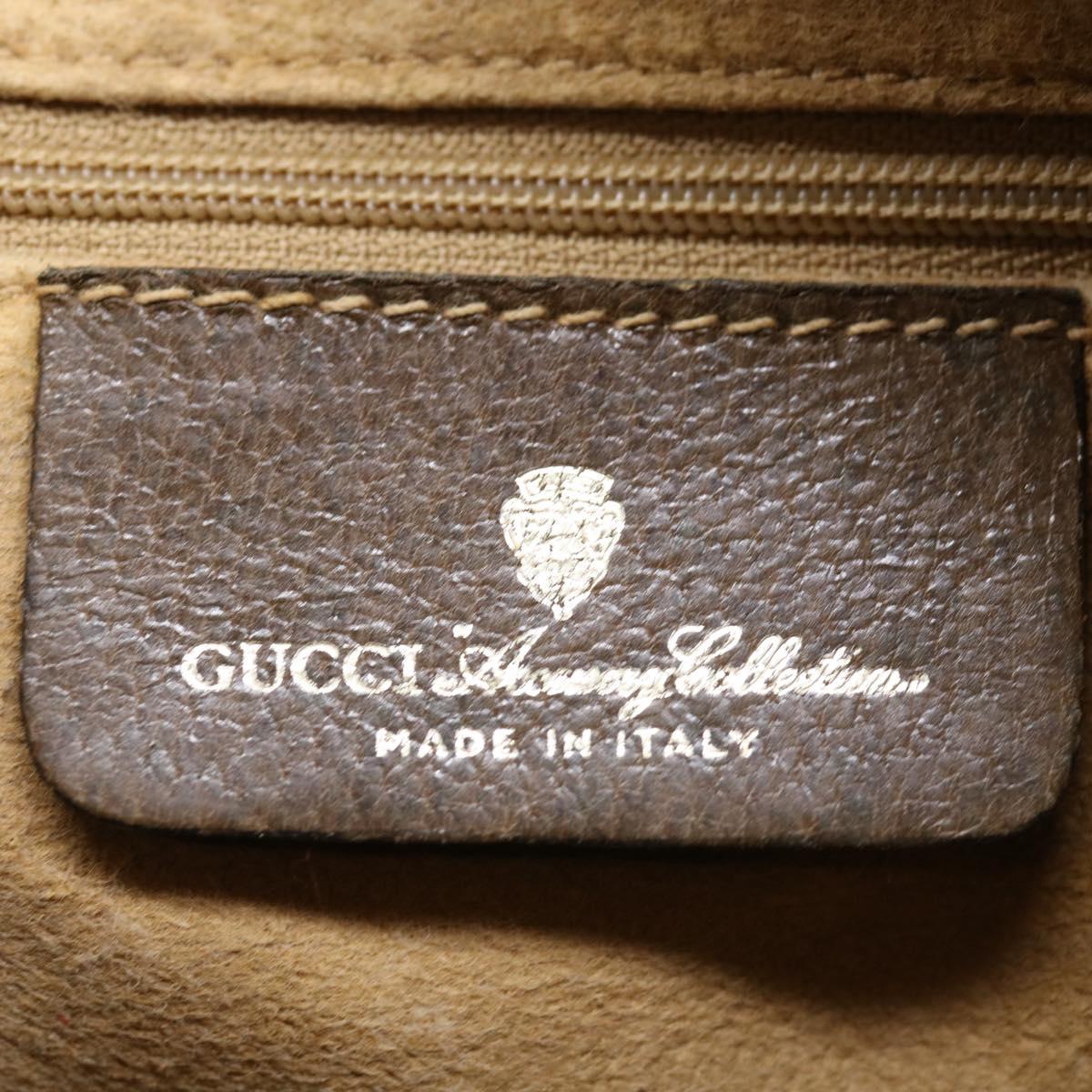 GUCCI GG Supreme Web Sherry Line Boston Bag PVC Beige Red 40 02 007 ki4347