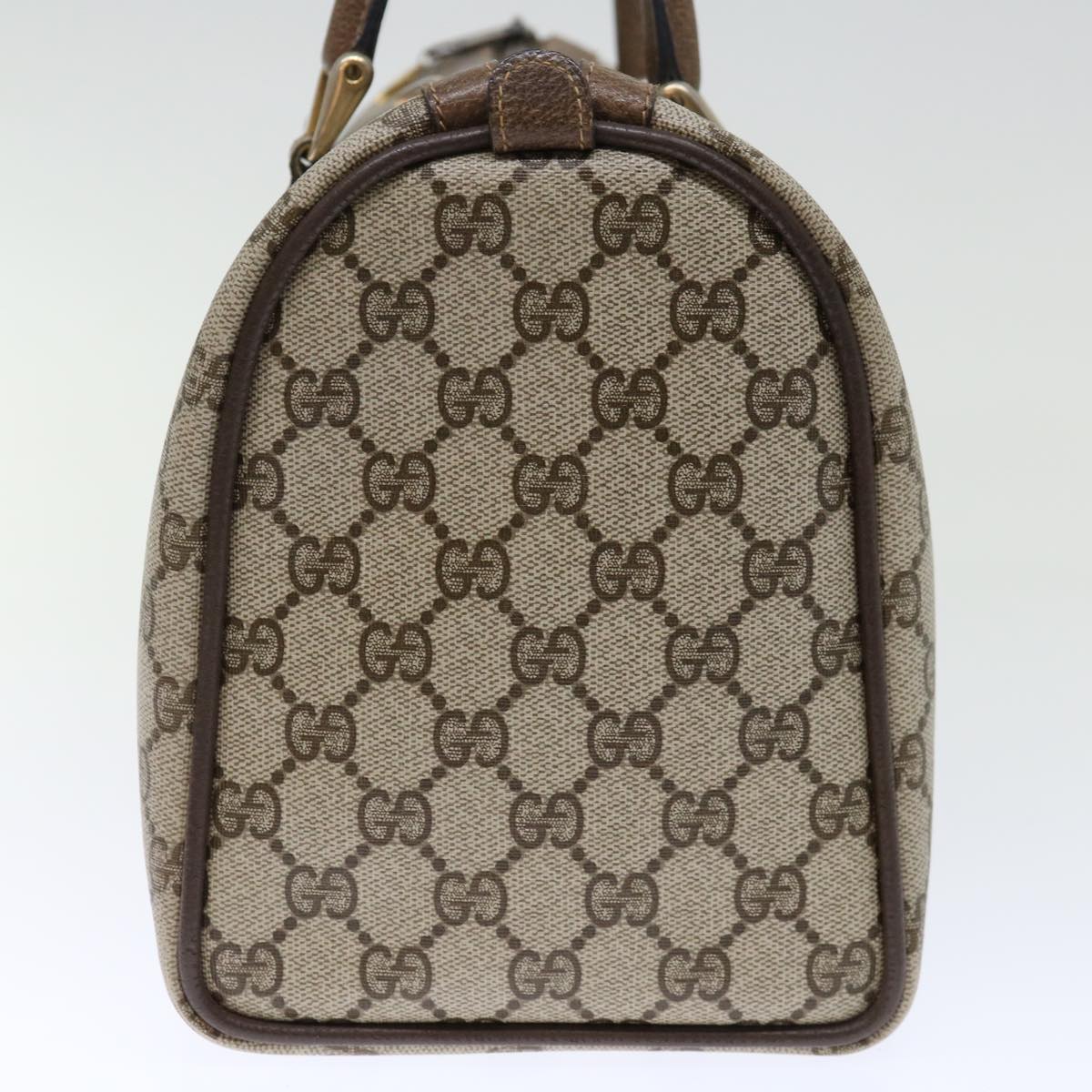 GUCCI GG Supreme Web Sherry Line Boston Bag PVC Beige Red 40 02 007 ki4347