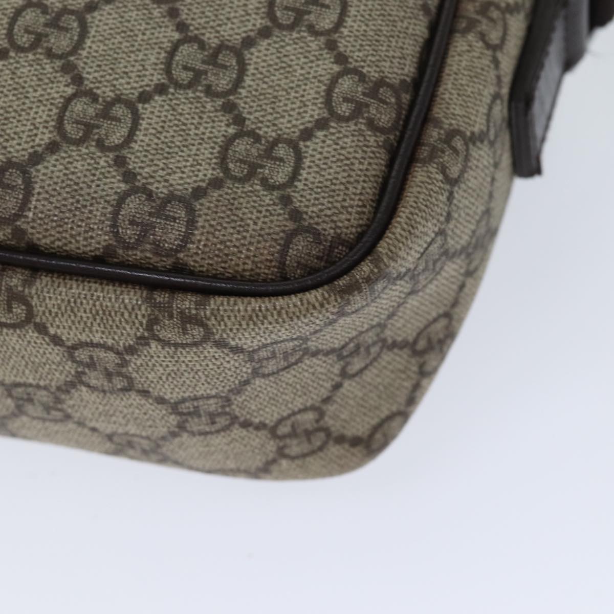 GUCCI GG Supreme Shoulder Bag PVC Beige 114291 ki4360