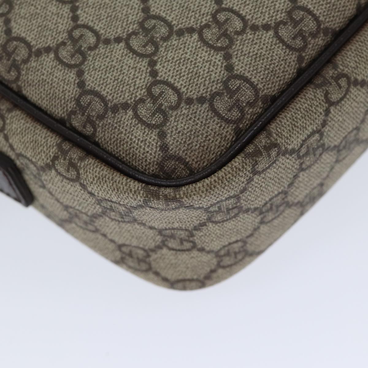 GUCCI GG Supreme Shoulder Bag PVC Beige 114291 ki4360