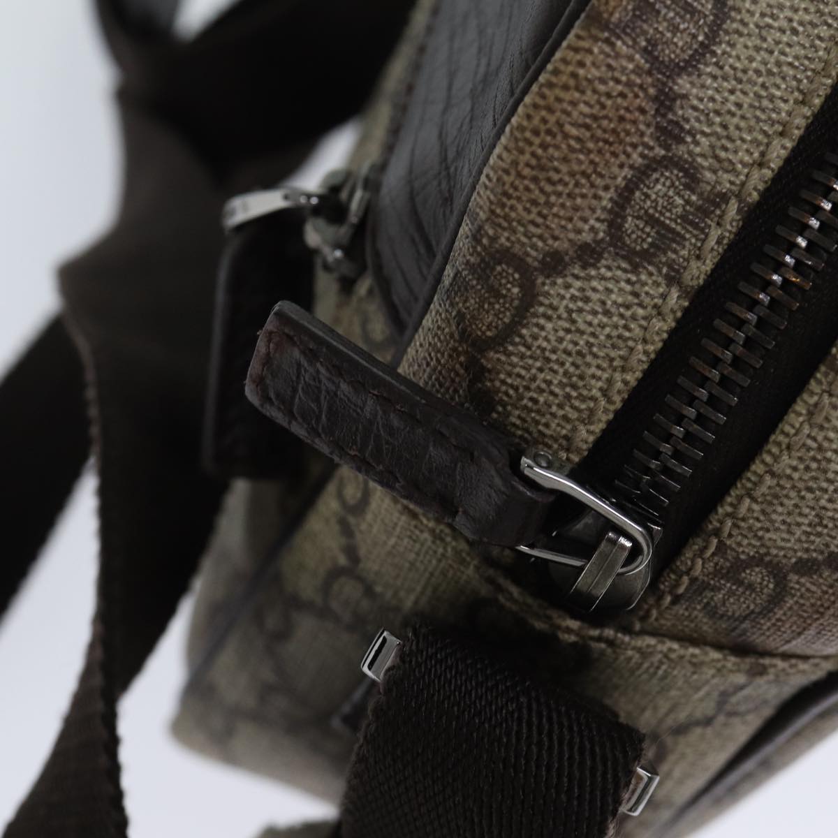 GUCCI GG Supreme Shoulder Bag PVC Beige 114291 ki4360