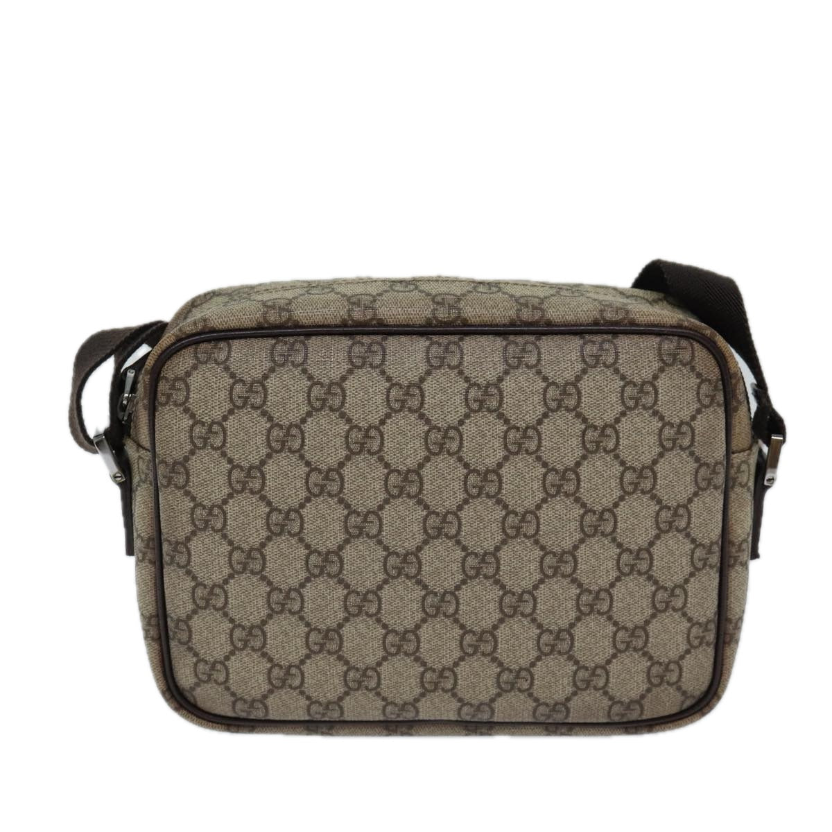 GUCCI GG Supreme Shoulder Bag PVC Beige 114291 ki4360