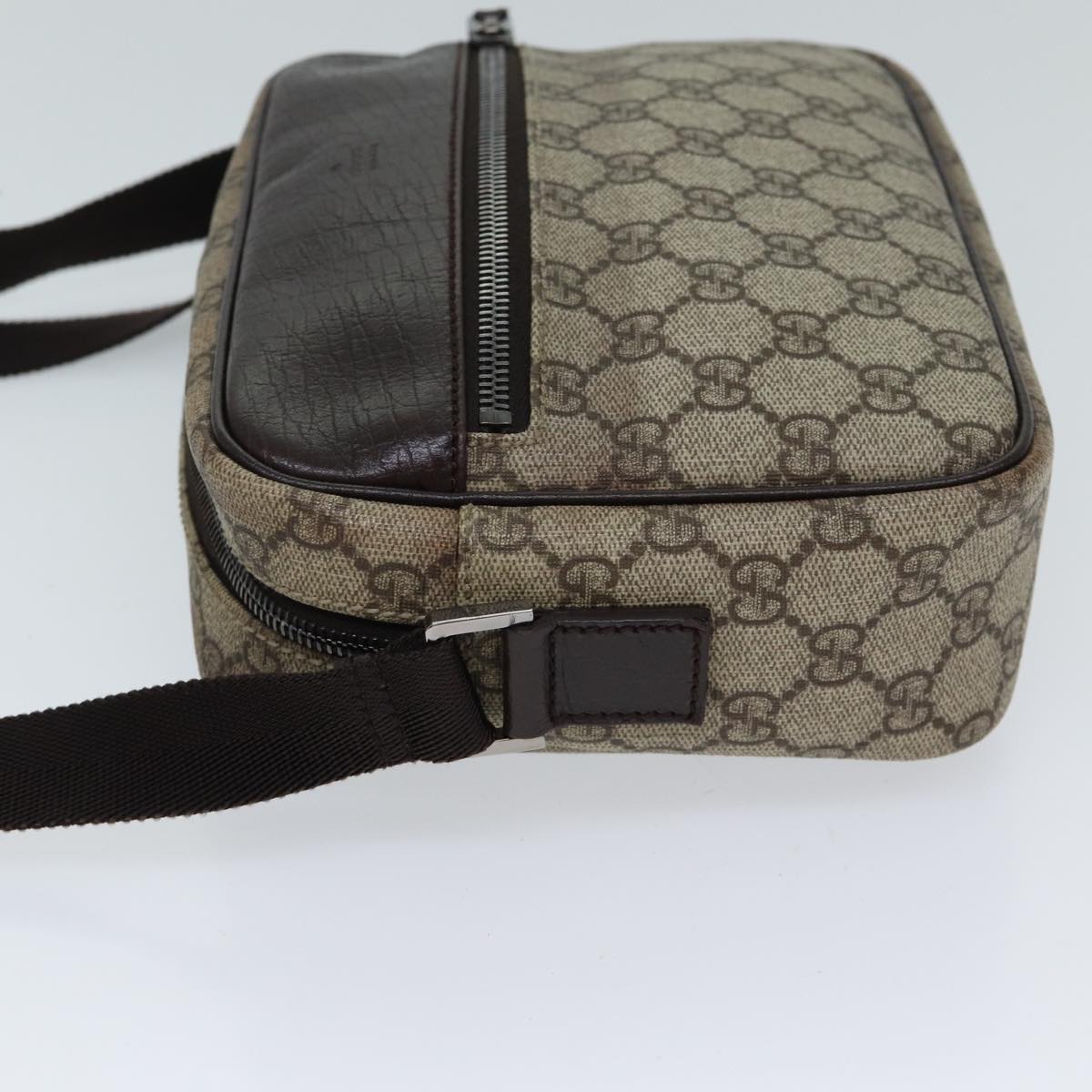 GUCCI GG Supreme Shoulder Bag PVC Beige 114291 ki4360