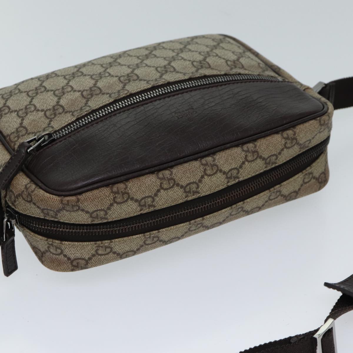 GUCCI GG Supreme Shoulder Bag PVC Beige 114291 ki4360