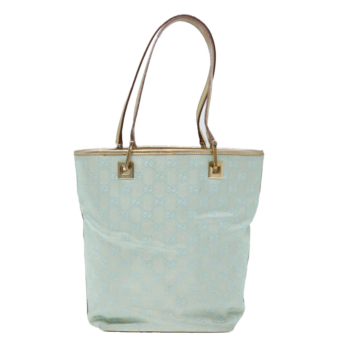 GUCCI GG Canvas Tote Bag Light Blue 002 1099 ki4373