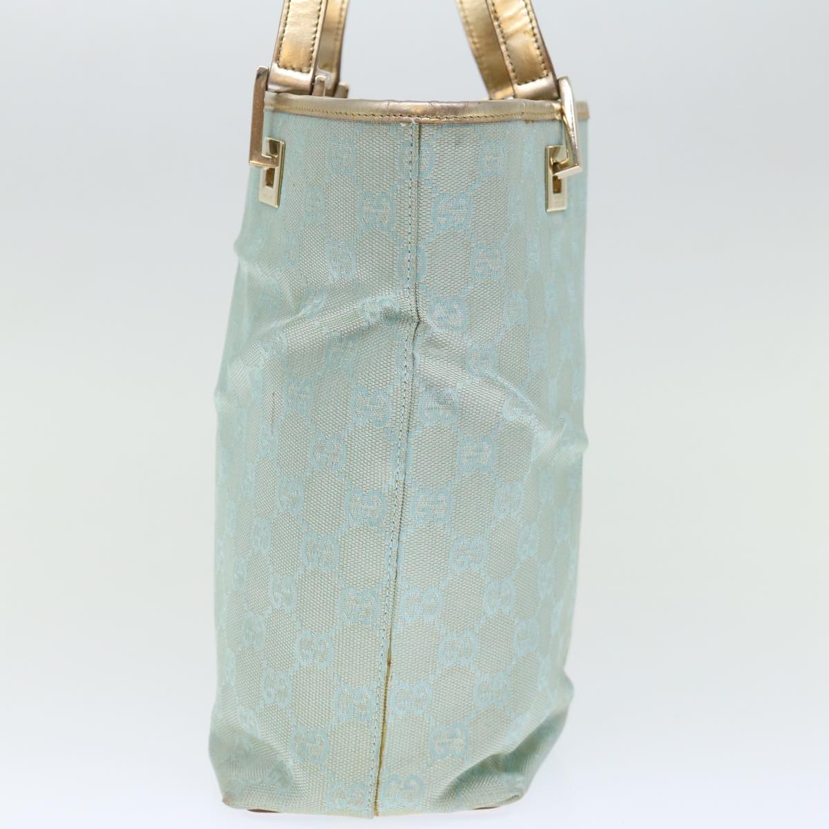 GUCCI GG Canvas Tote Bag Light Blue 002 1099 ki4373