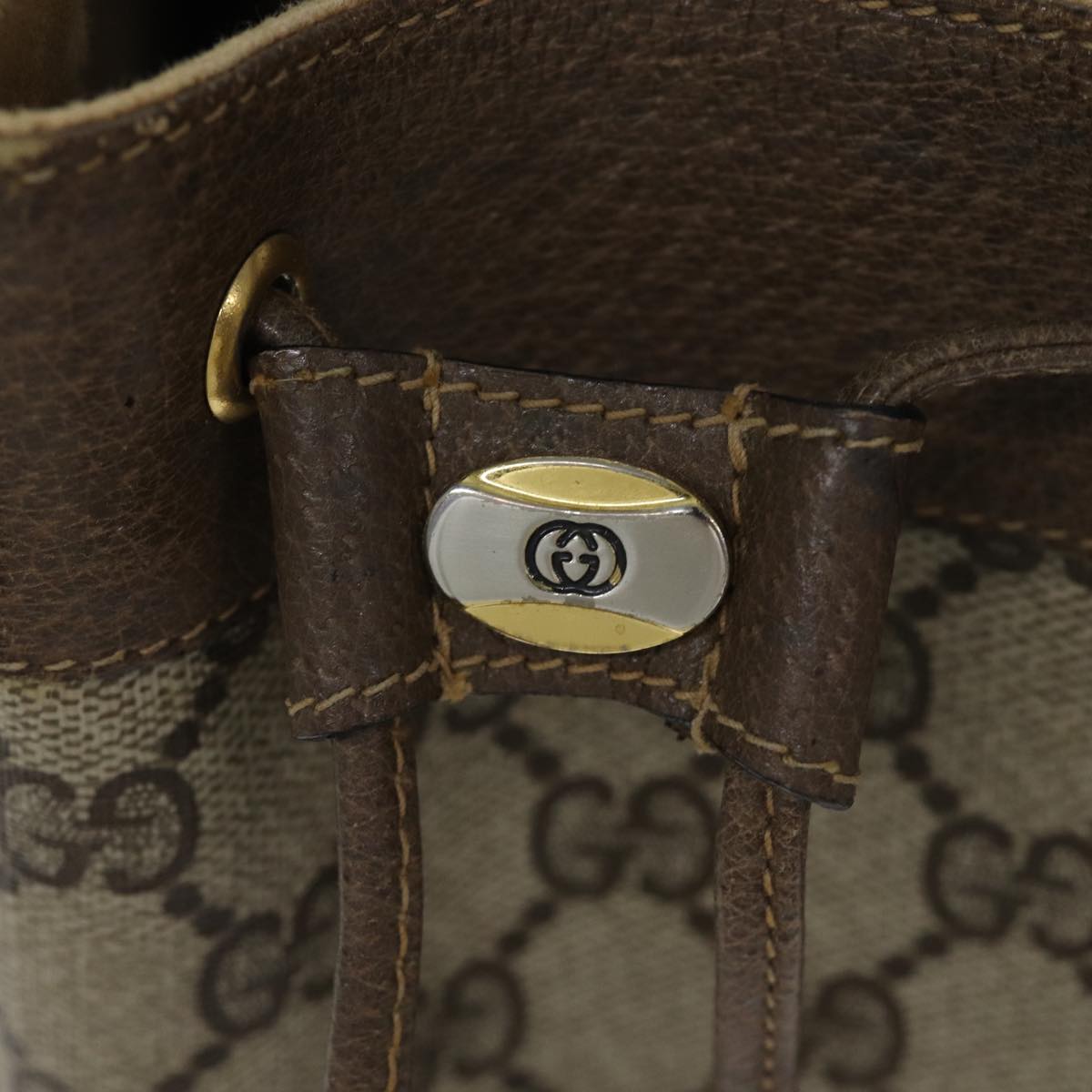 GUCCI GG Supreme Web Sherry Line Shoulder Bag Beige Red 41 02 034 ki4374