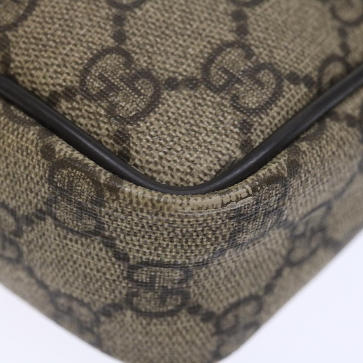 GUCCI GG Supreme Shoulder Bag PVC Beige 201447 ki4395