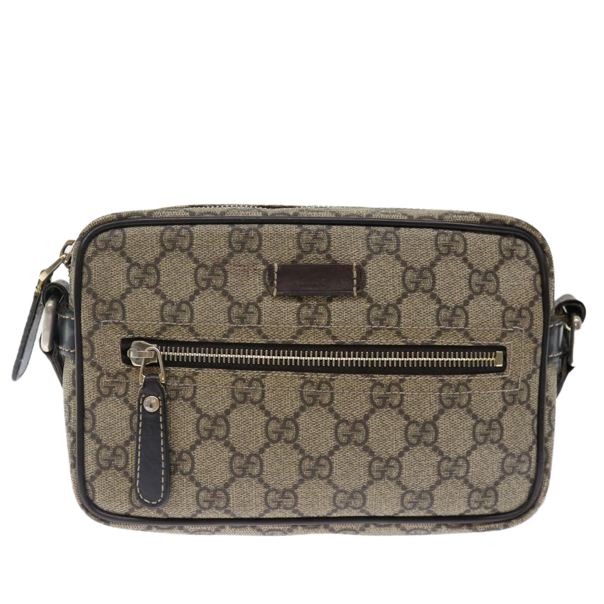 GUCCI GG Supreme Shoulder Bag PVC Beige 201447 ki4395