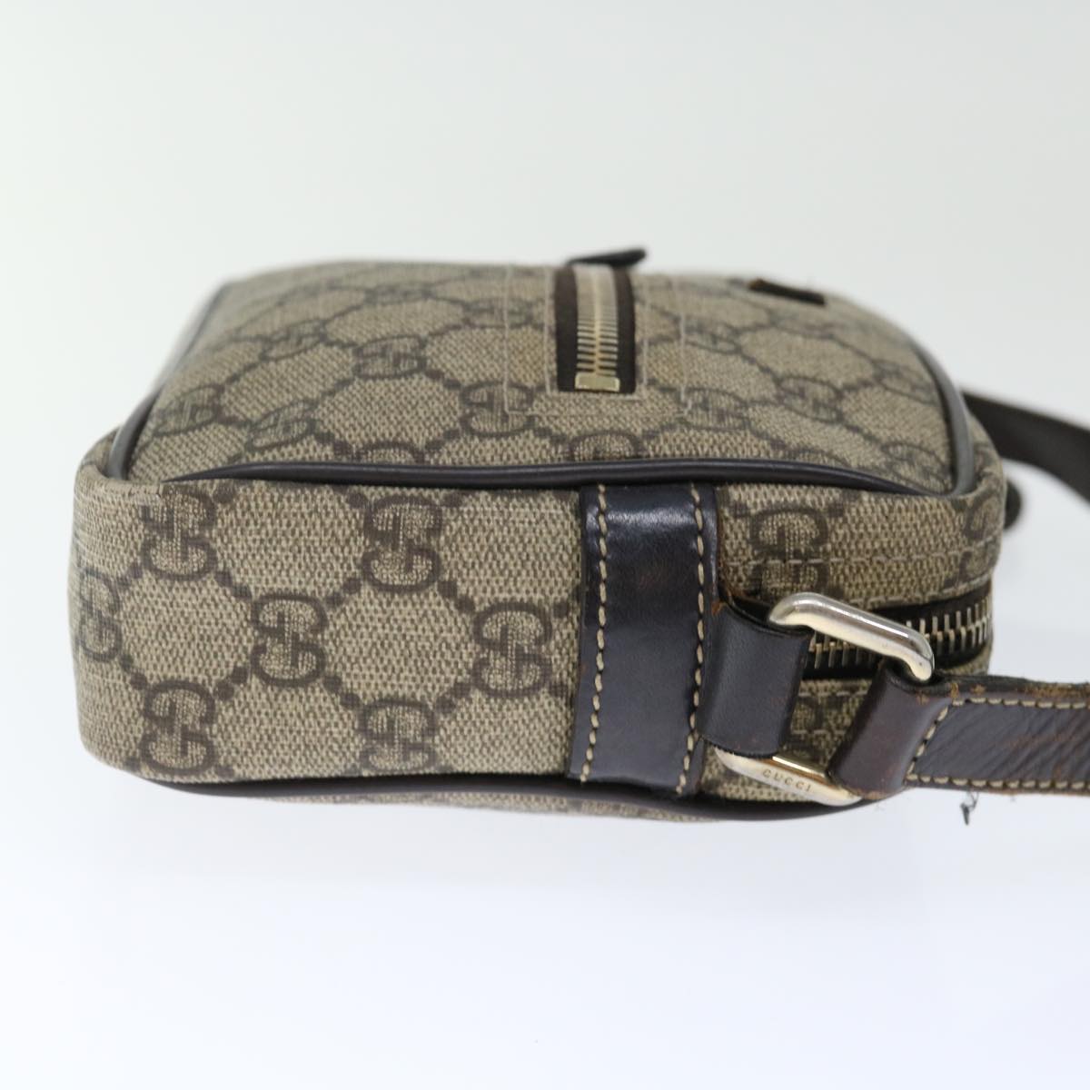 GUCCI GG Supreme Shoulder Bag PVC Beige 201447 ki4395