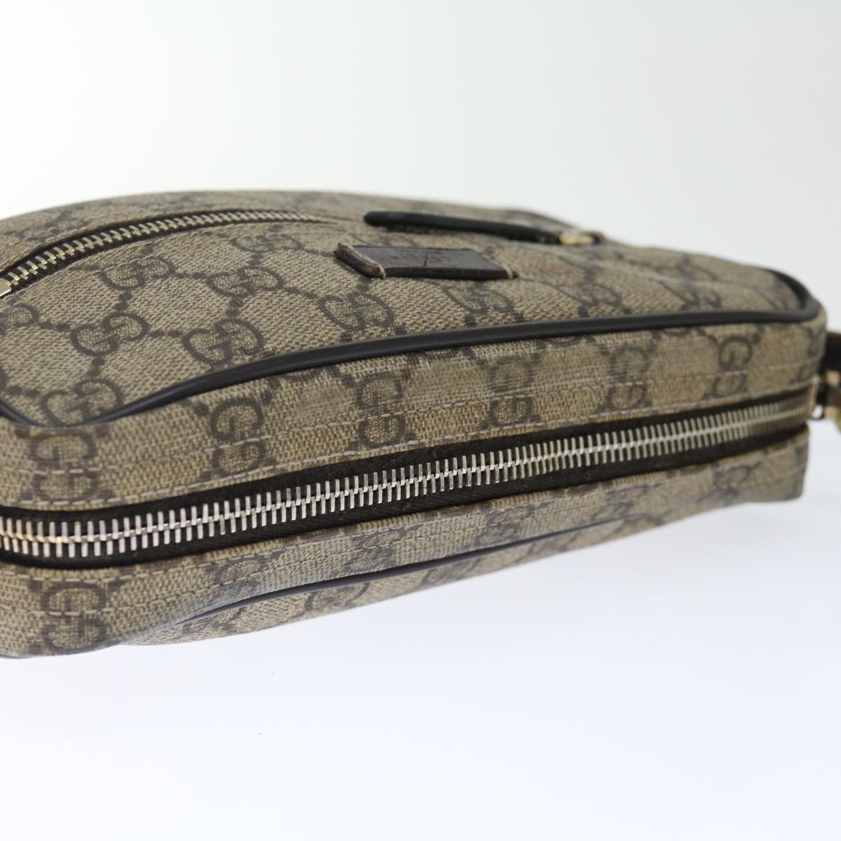GUCCI GG Supreme Shoulder Bag PVC Beige 201447 ki4395
