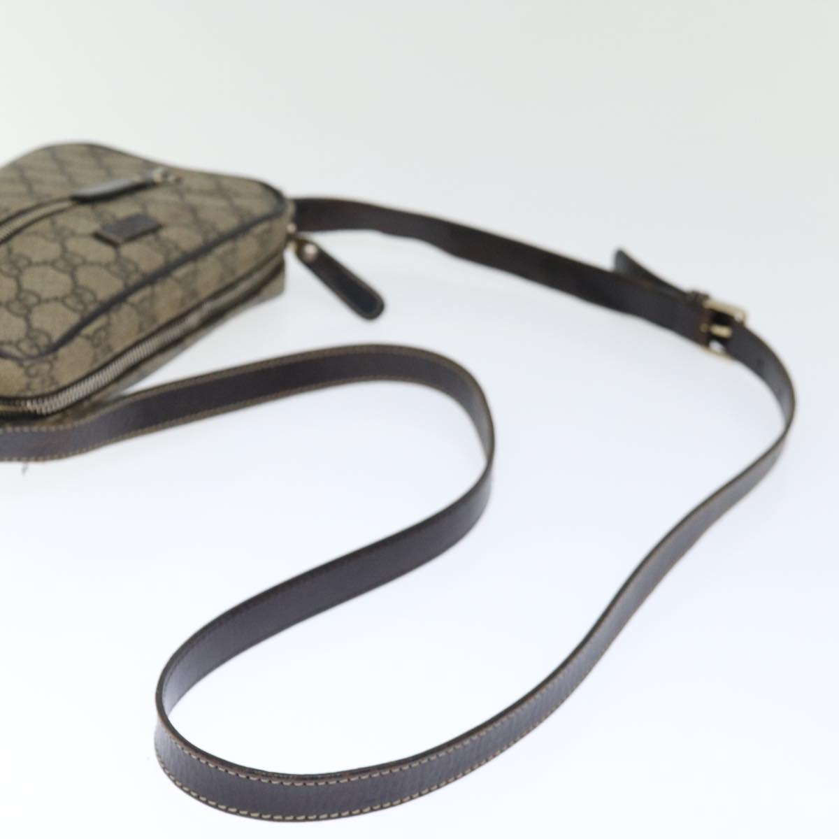 GUCCI GG Supreme Shoulder Bag PVC Beige 201447 ki4395