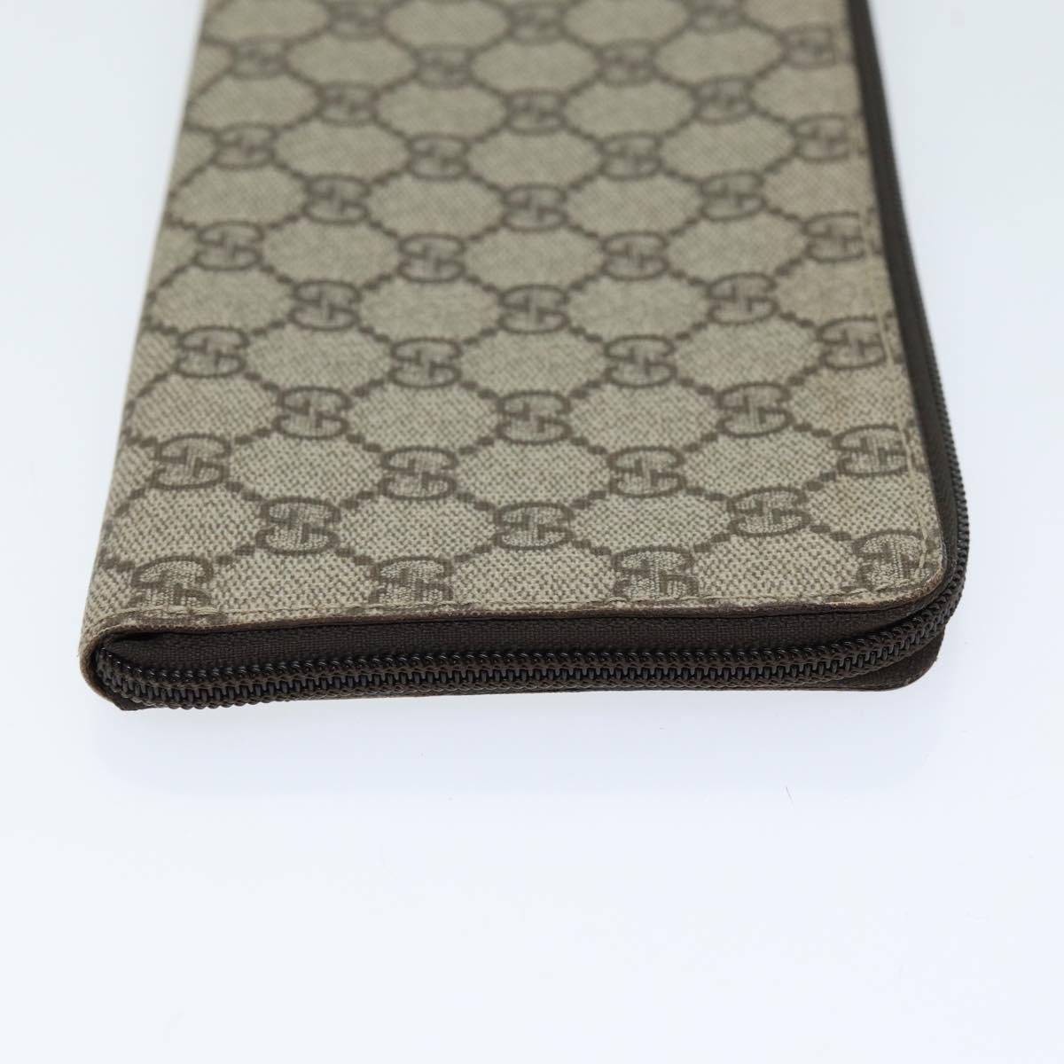 GUCCI GG Supreme Long Wallet PVC Beige 115261 ki4412