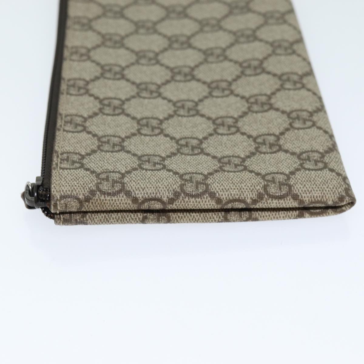 GUCCI GG Supreme Long Wallet PVC Beige 115261 ki4412