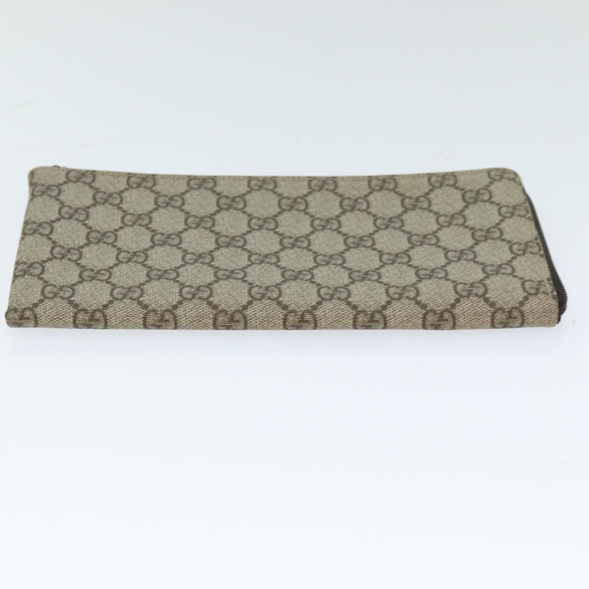 GUCCI GG Supreme Long Wallet PVC Beige 115261 ki4412