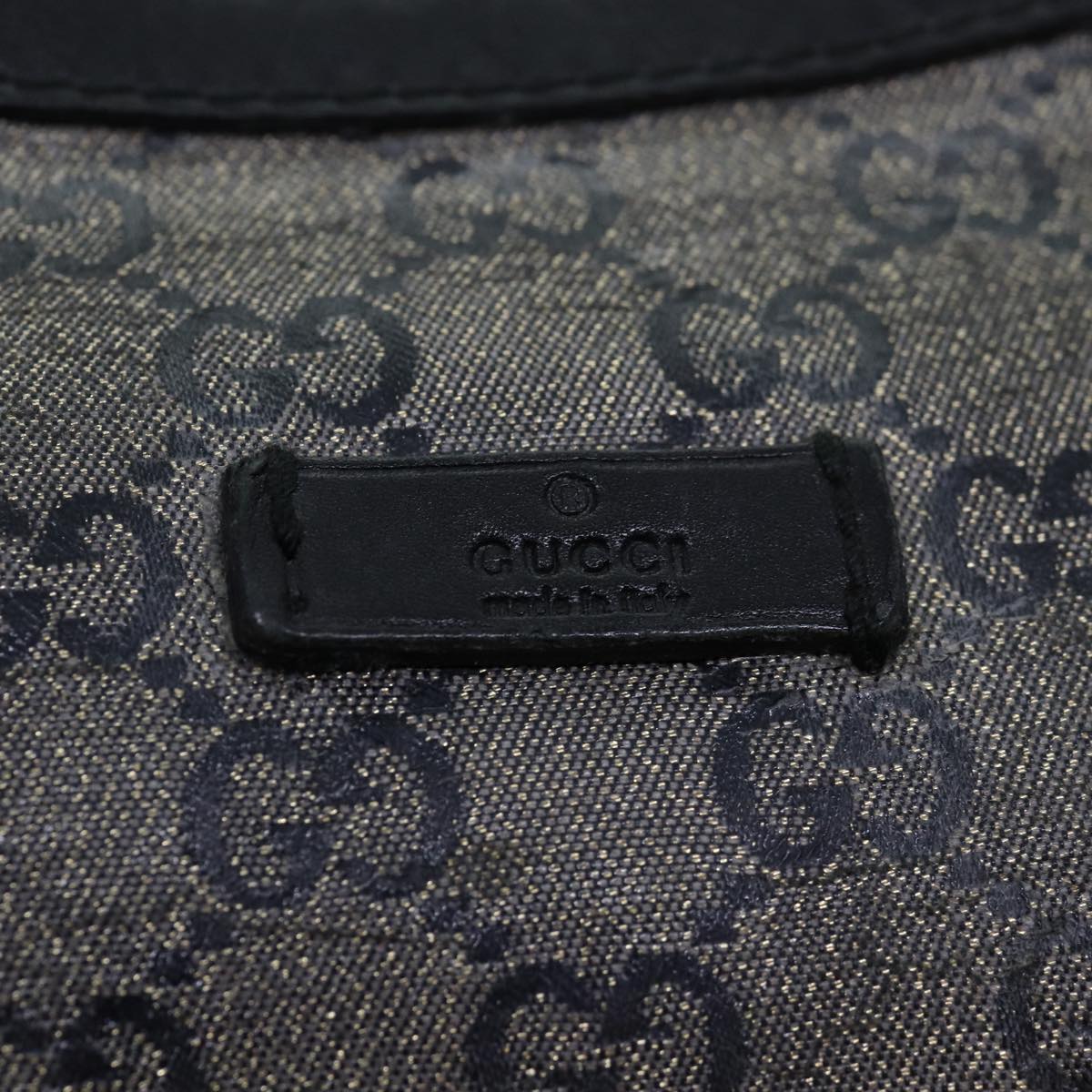 GUCCI GG crystal Shoulder Bag PVC Leather Black 181092 1669 ki4485