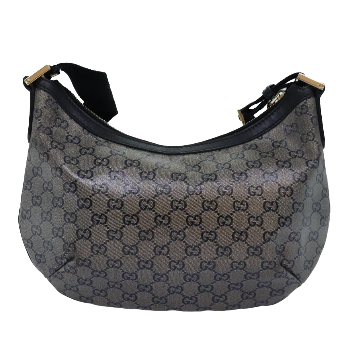 GUCCI GG crystal Shoulder Bag PVC Leather Black 181092 1669 ki4485