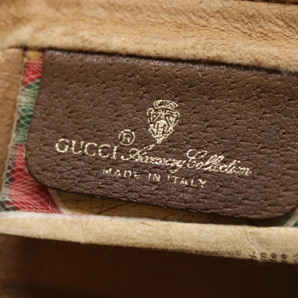 GUCCI GG Supreme Web Sherry Line Clutch Bag PVC Beige Red 89 01 012 ki4502