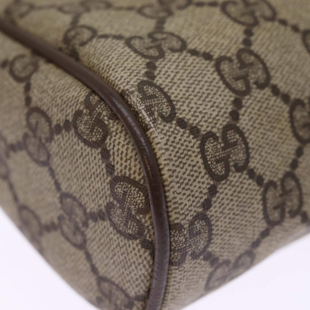 GUCCI GG Supreme Web Sherry Line Clutch Bag PVC Beige Red 89 01 012 ki4502