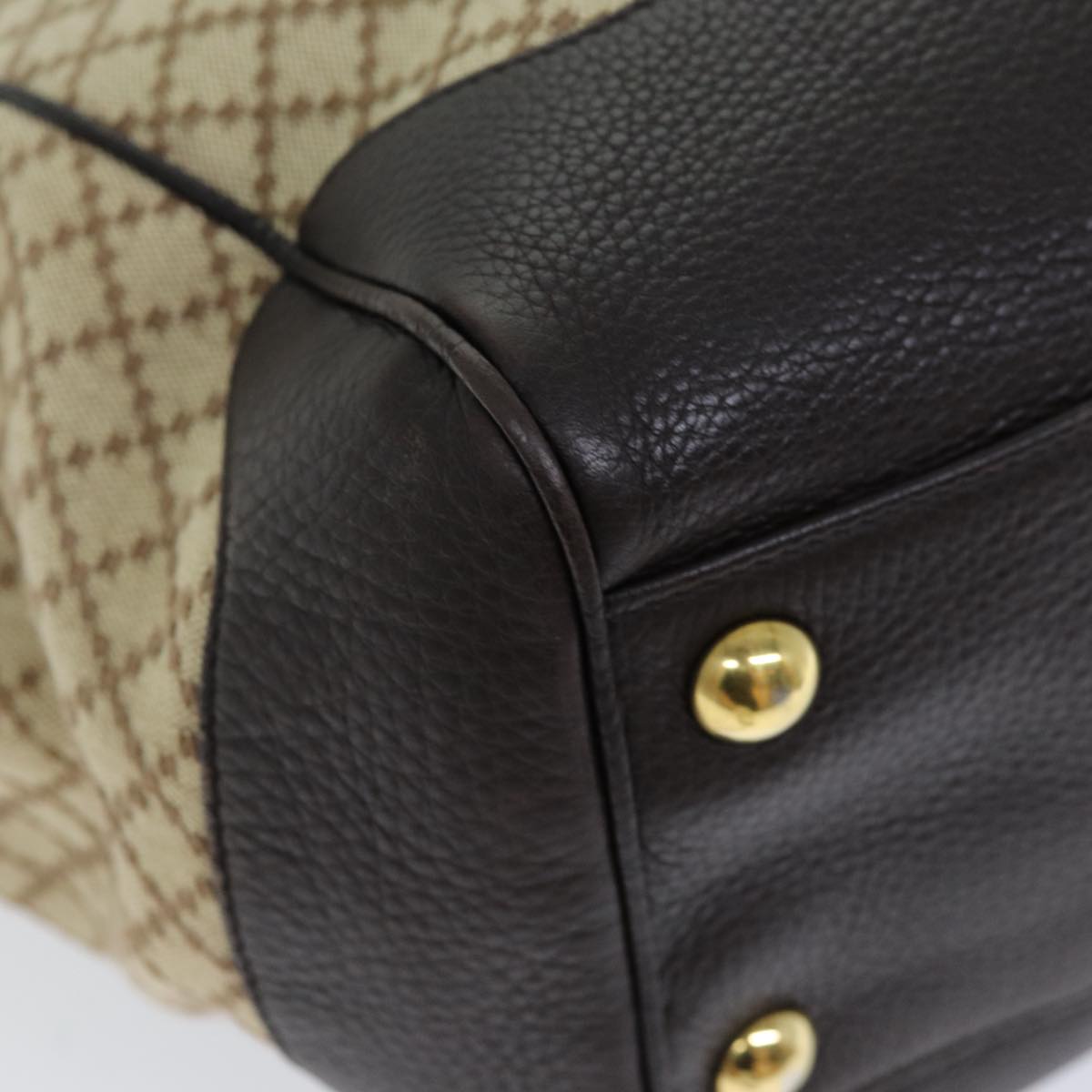 GUCCI Diamante Hand Bag Canvas Beige 251826 ki4519
