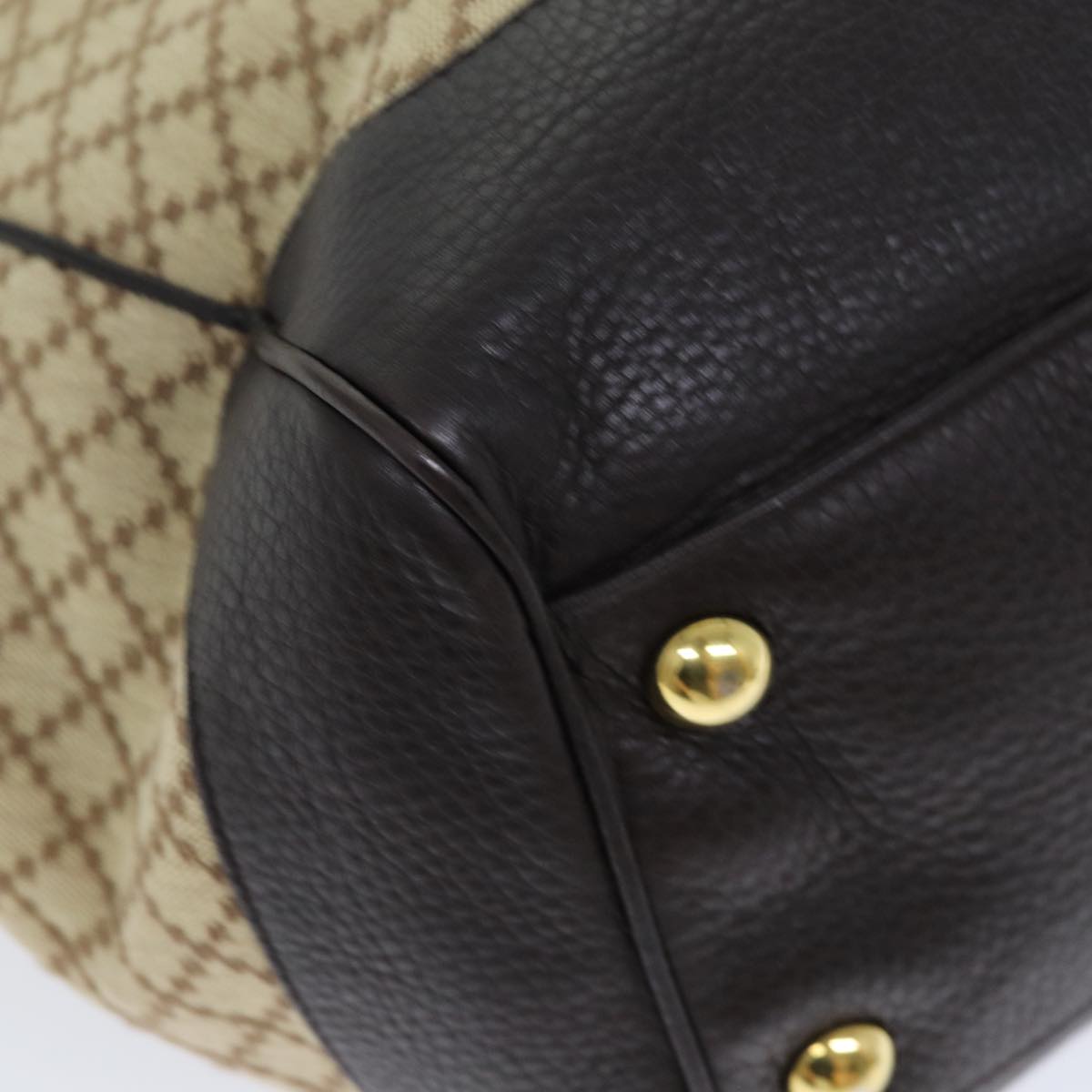 GUCCI Diamante Hand Bag Canvas Beige 251826 ki4519