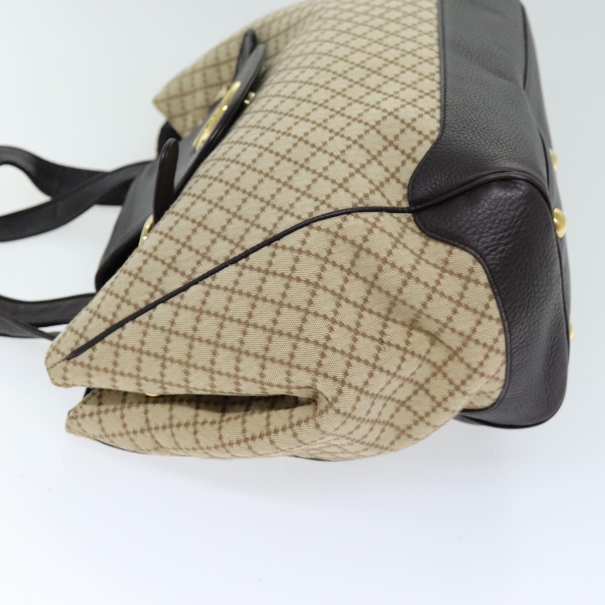 GUCCI Diamante Hand Bag Canvas Beige 251826 ki4519