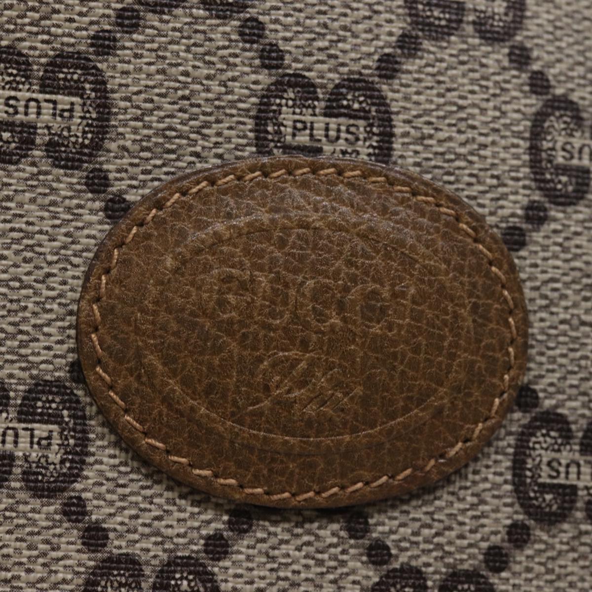 GUCCI GG Plus Supreme Clutch Bag PVC Beige ki4521