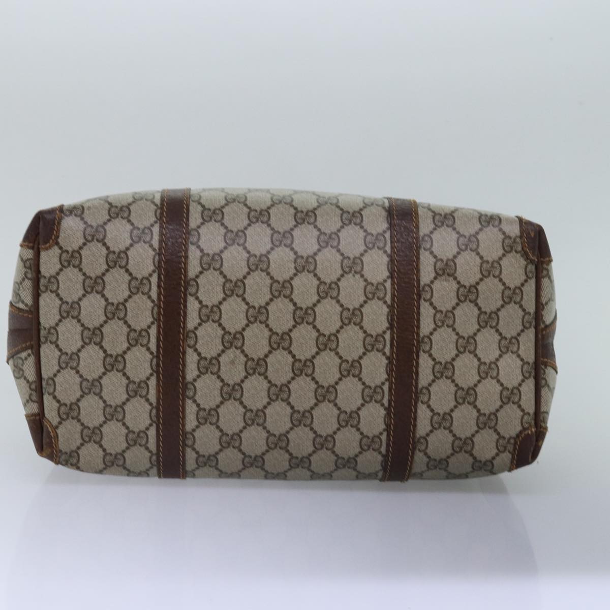 GUCCI GG Supreme Mini Boston Bag PVC Beige ki4575