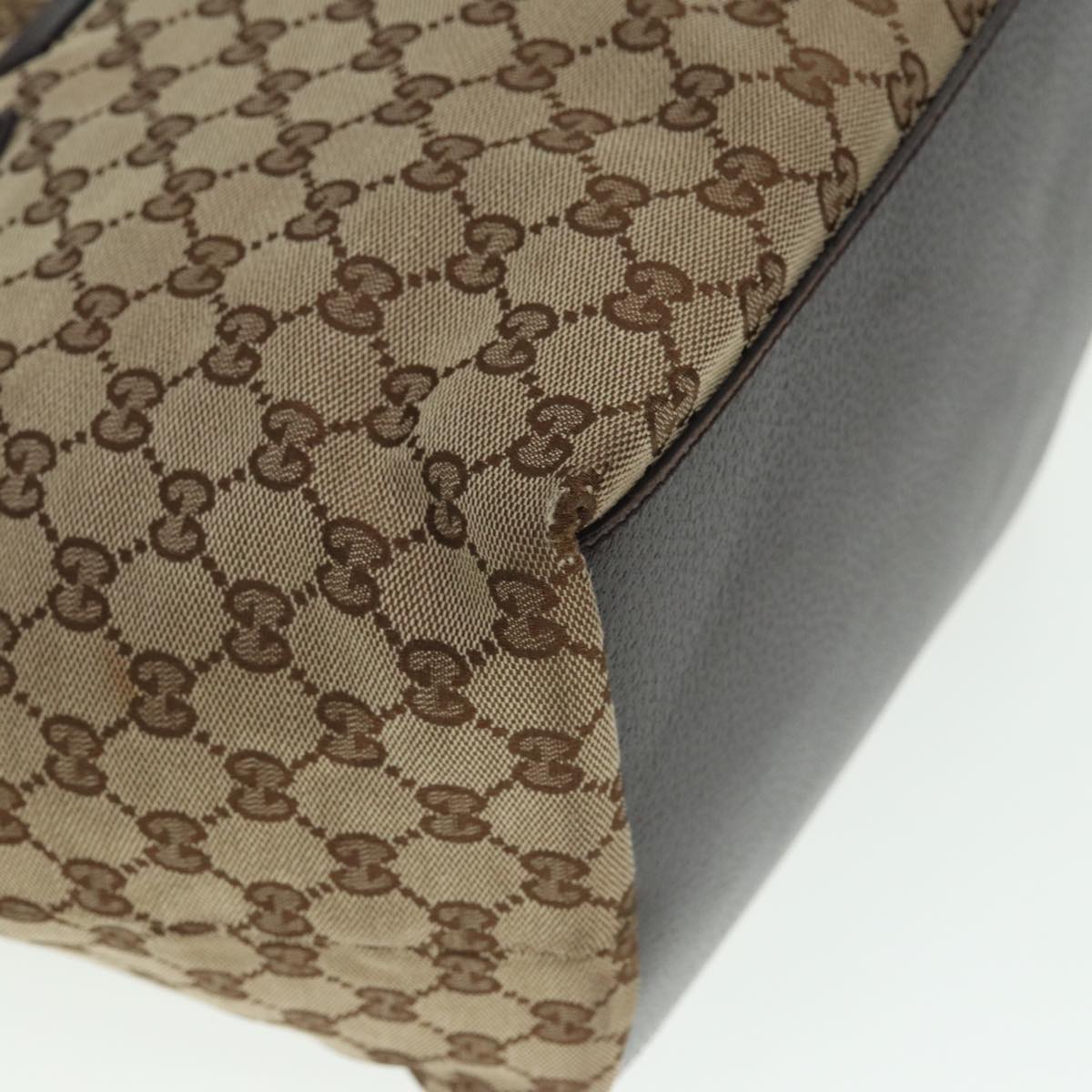 GUCCI GG Canvas Web Sherry Line Tote Bag Beige Red Green 131230 ki4581
