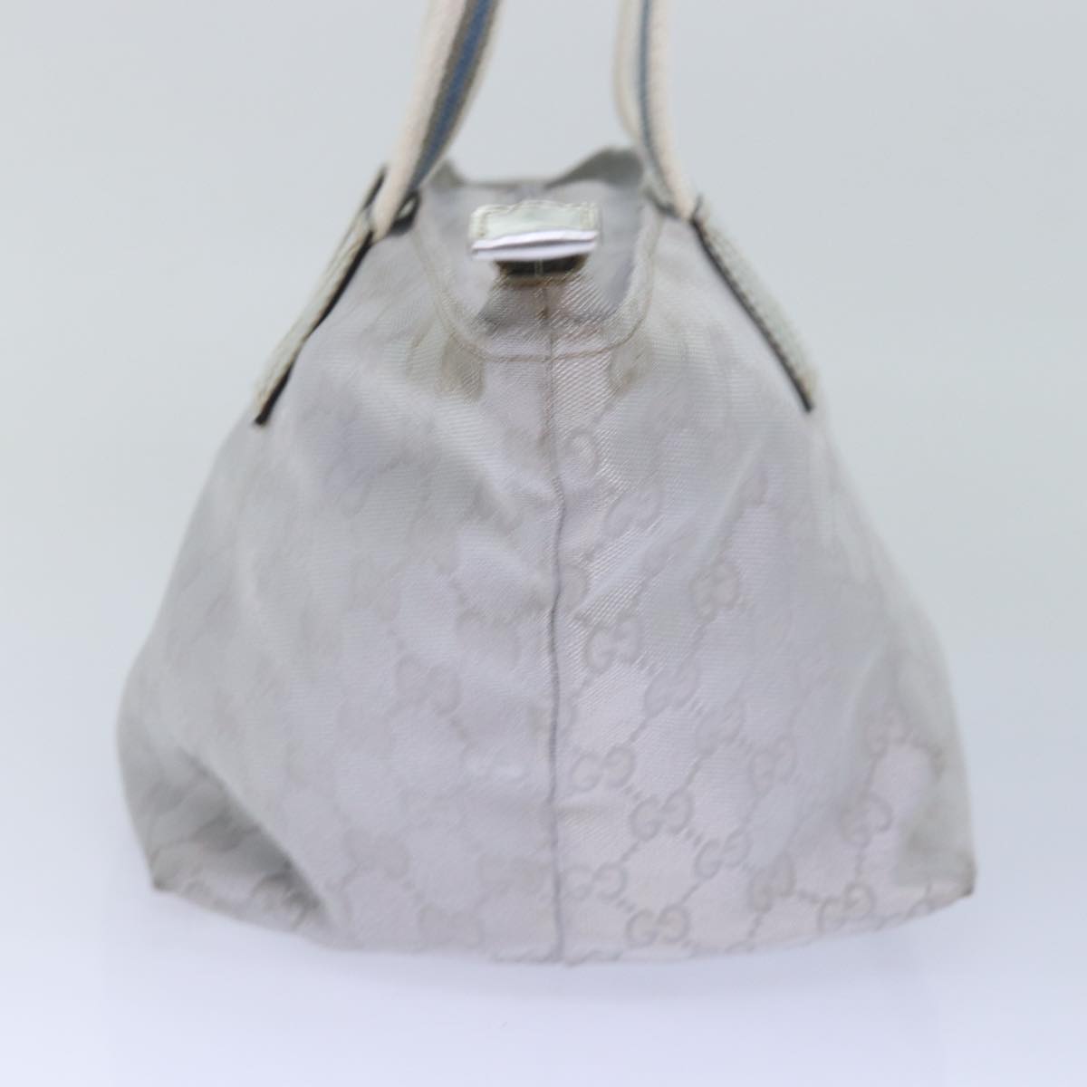 GUCCI GG Canvas Sherry Line Tote Bag Silver Gray 131228 ki4597