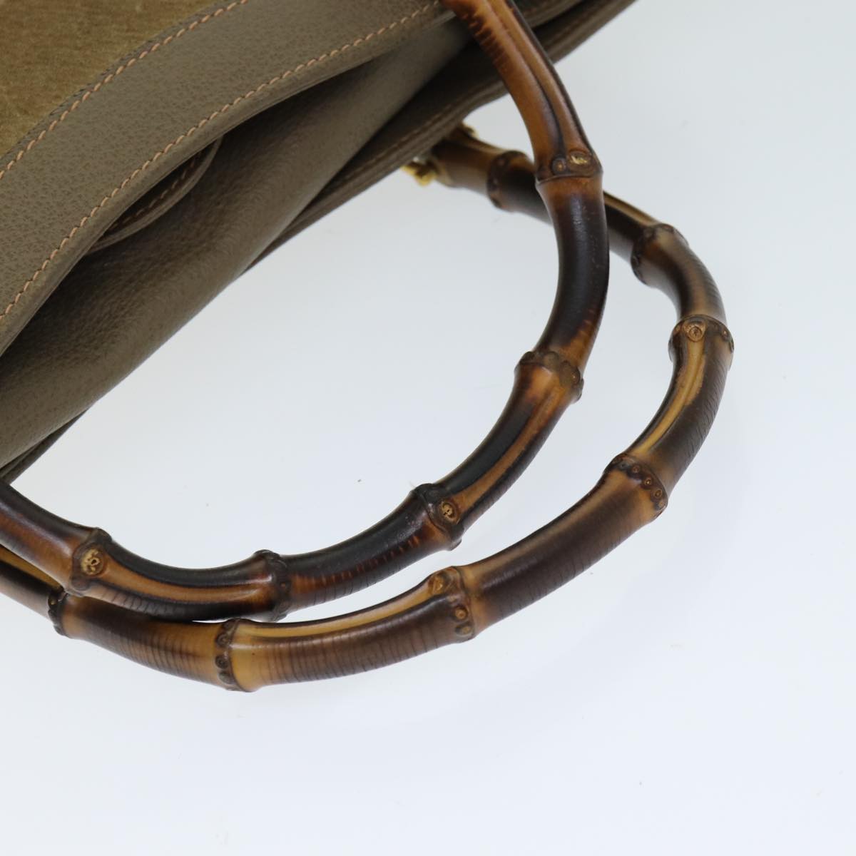 GUCCI Bamboo Diana Hand Bag Suede Brown 002 853 0260 ki4617