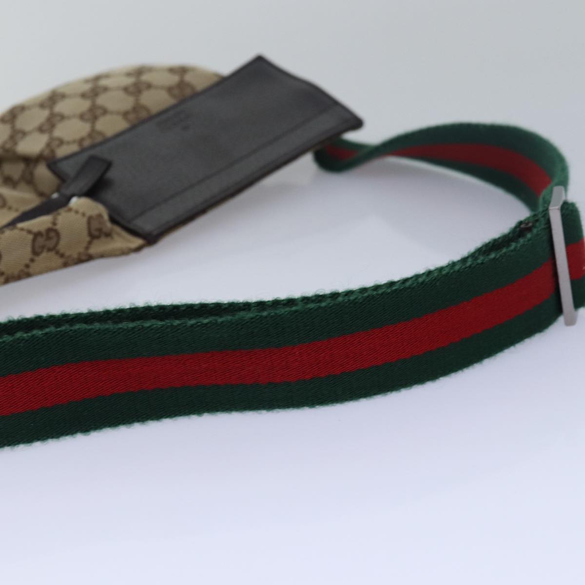 GUCCI GG Canvas Web Sherry Line Waist bag Beige Red Green 28566 ki4620
